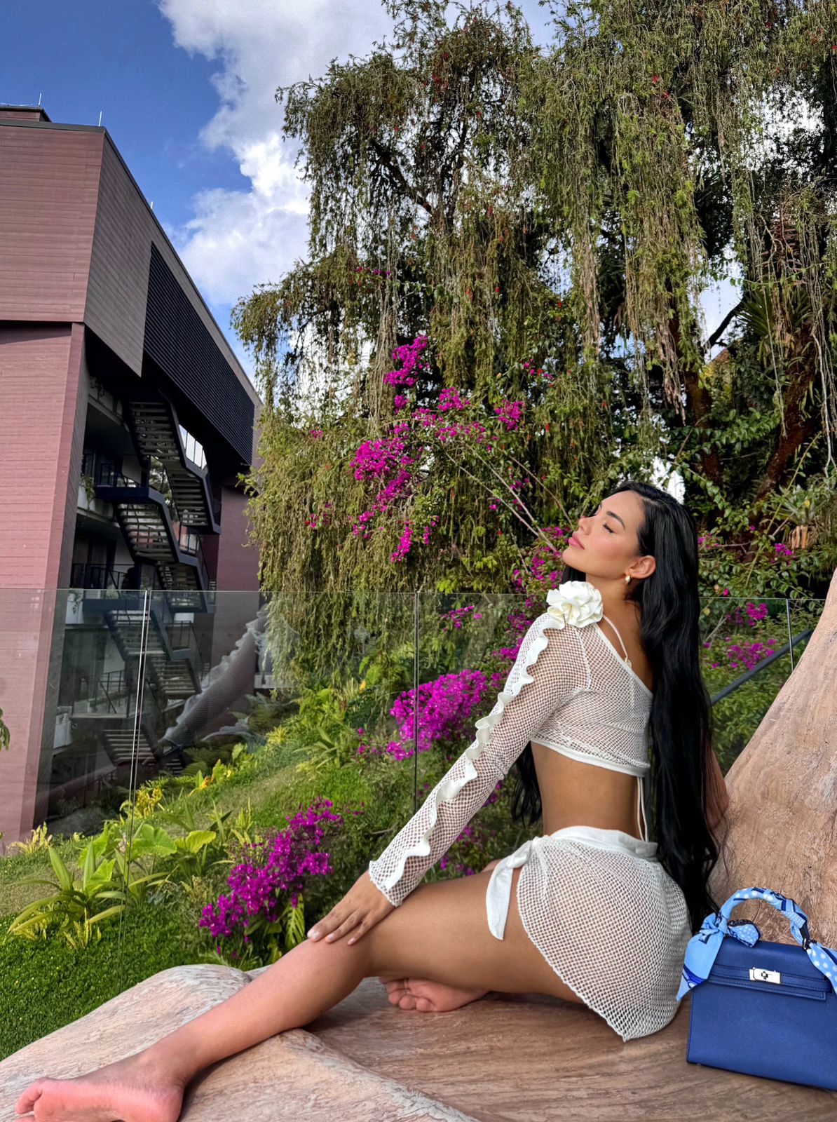 SALIDA BLOSSOM MESH BLANCO