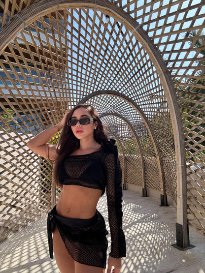 SALIDA BLOSSOM MESH NEGRO