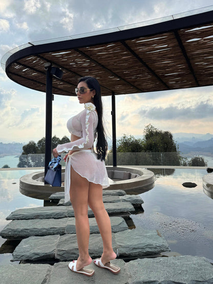 SALIDA BLOSSOM MESH BLANCO